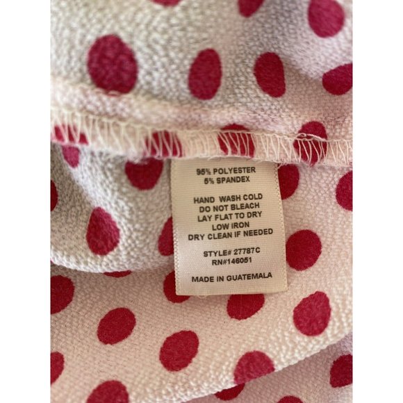 COPY - Monteau Women's Cold Shoulder Polka Dot Blouse Top Large White Red Flowy… - Picture 8 of 8